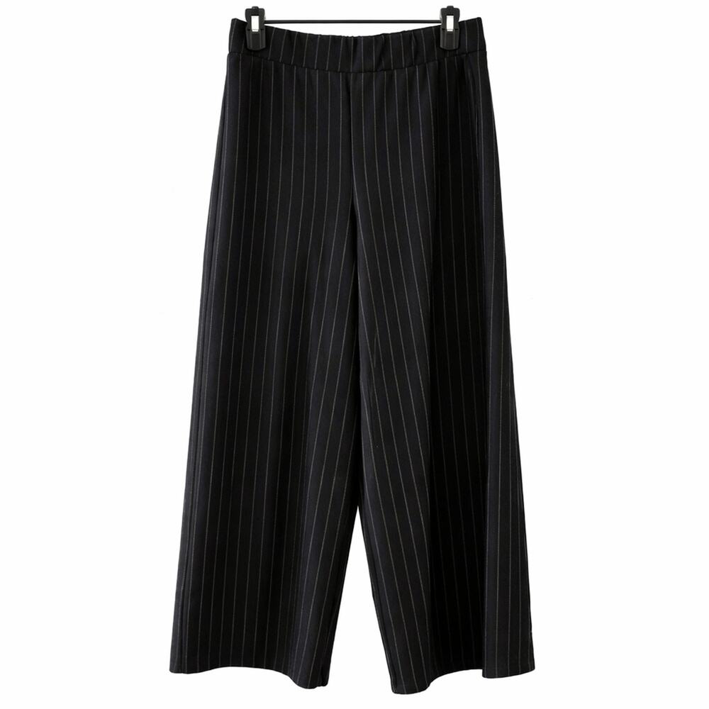 Zara Black and White Striped Wide-Leg Pants - Picture 3 of 5